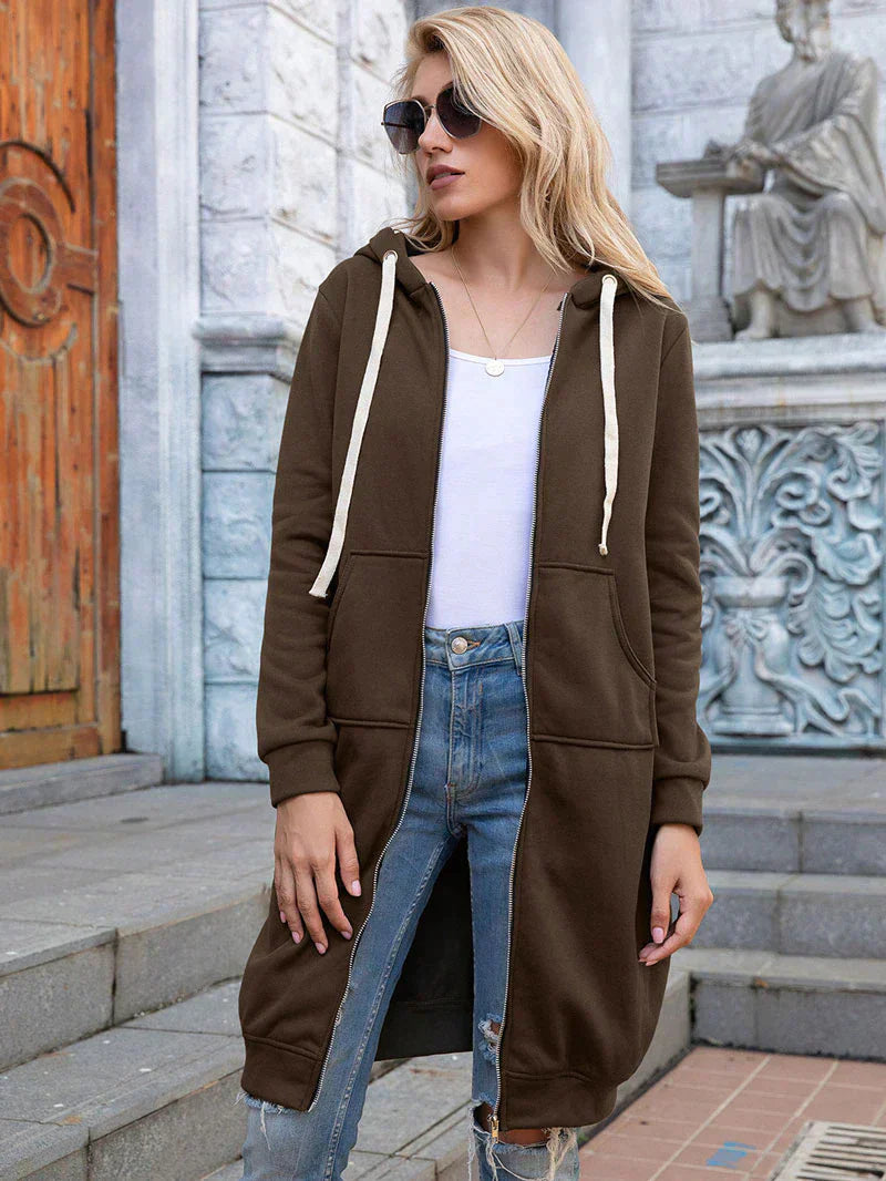 Winter-Kapuzenpullover mit Reißverschluss