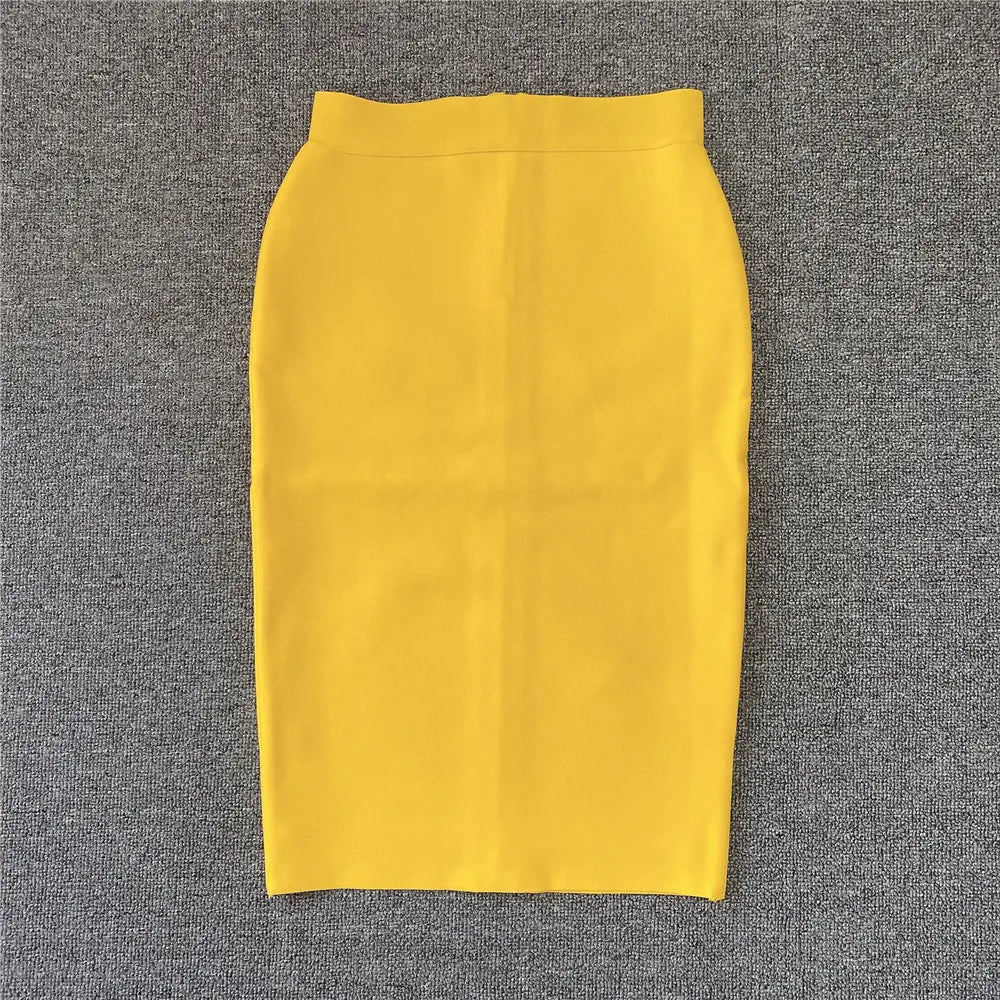 Valenzora | Damen Neuer Viskose Bandage Rock Eleganter Bleistiftrock Berühmte Sexy Club Party Kleidung Vintage Vestios