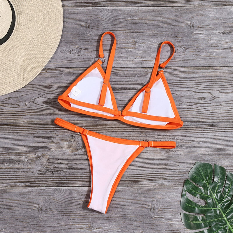 Valenzora - Orange bikini with ring details