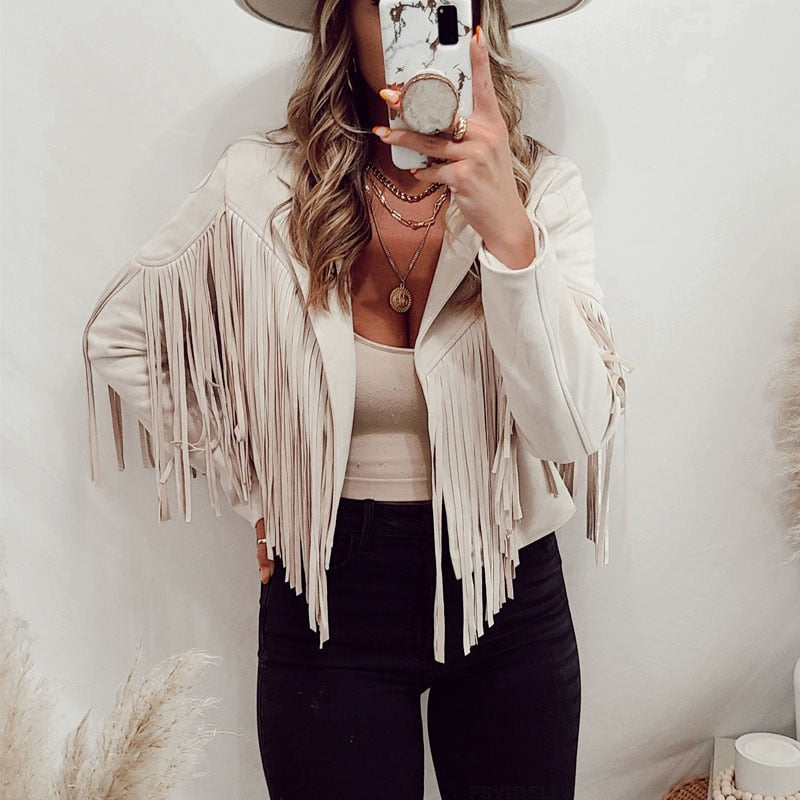 with fringe | Women's tassel cardigan for trendy outfits