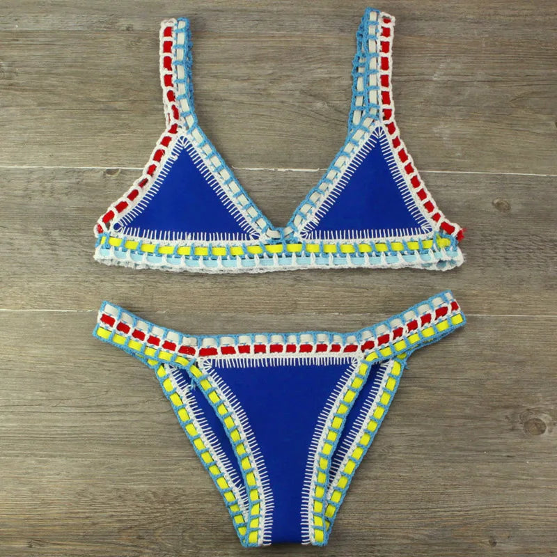 Valenzora | Sexy Bikinis Sommer Damen Badeanzug Handgehäkeltes Bikini-Set Bademode Strand-Badeanzug Biquini Damen Monokini