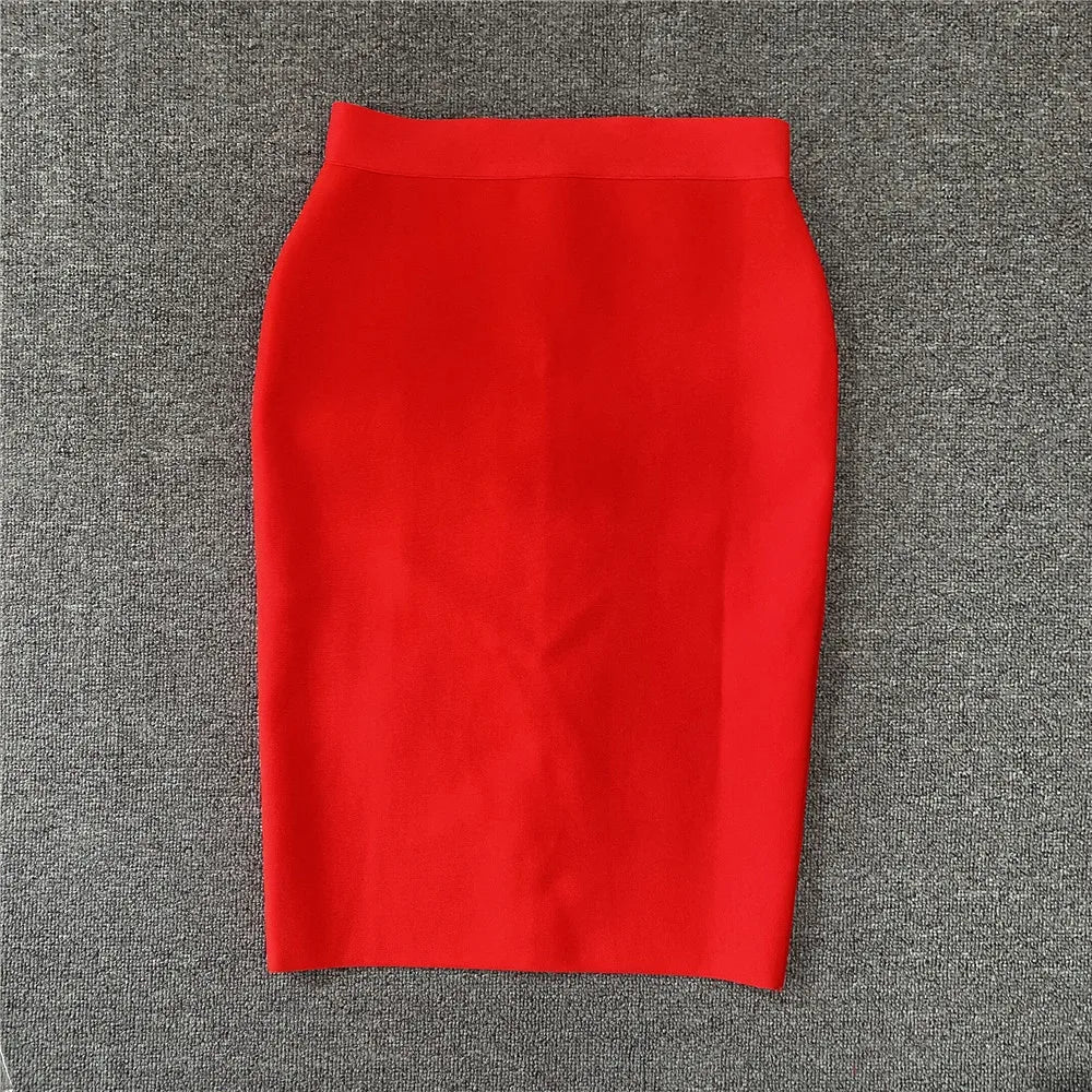 Valenzora | Damen Neuer Viskose Bandage Rock Eleganter Bleistiftrock Berühmte Sexy Club Party Kleidung Vintage Vestios