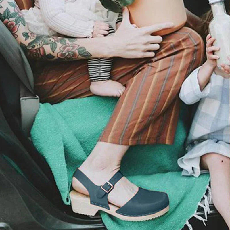 Valenzora | Orthopedic Brown Wedge Sandals