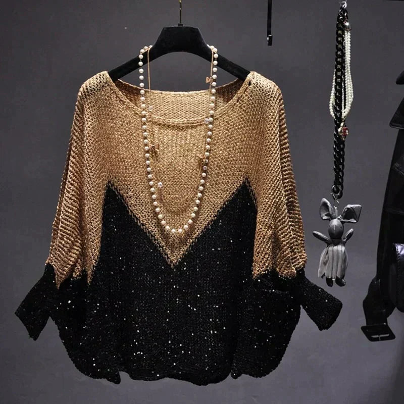 Luxurious sequined sweater