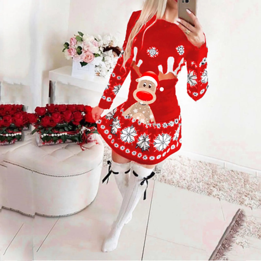 Valenzora - Hässlicher Weihnachtspullover - Freizeitpullover mit Regenbogen-Print