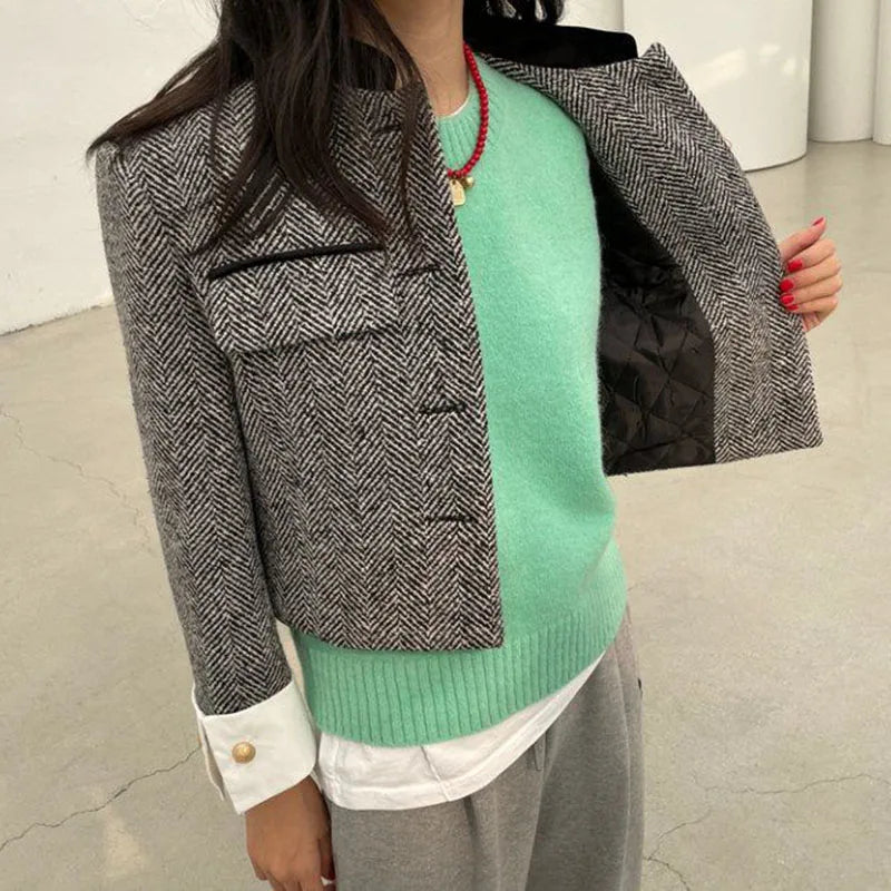 in spring style with stylish buttons