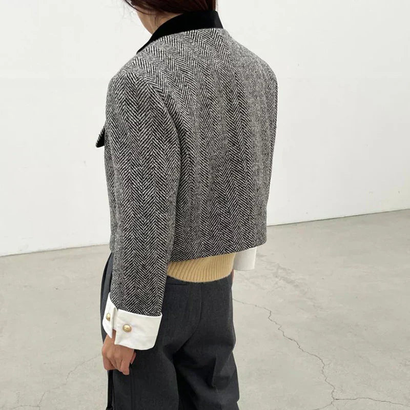 in spring style with stylish buttons