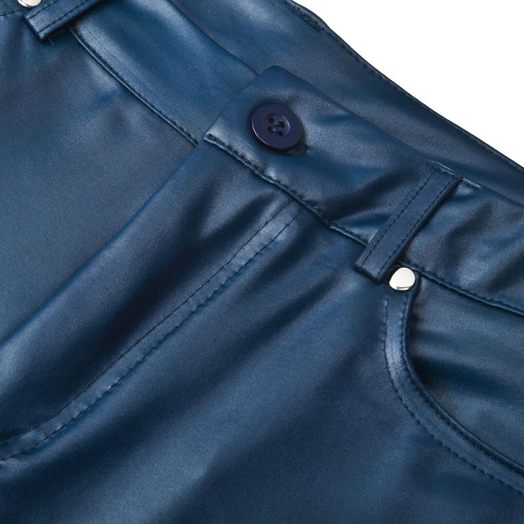 Valenzora Modern Trousers | Schmale Lederhose im Streetwear-Stil für Damen mit Taschen