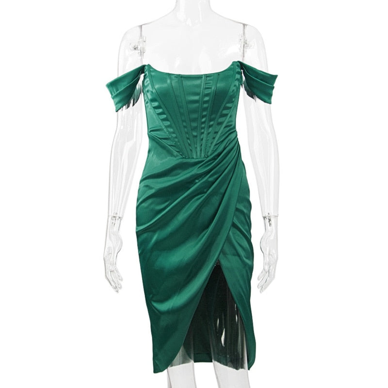 Valenzora – Knielanges, figurbetontes Abendkleid mit Trägern