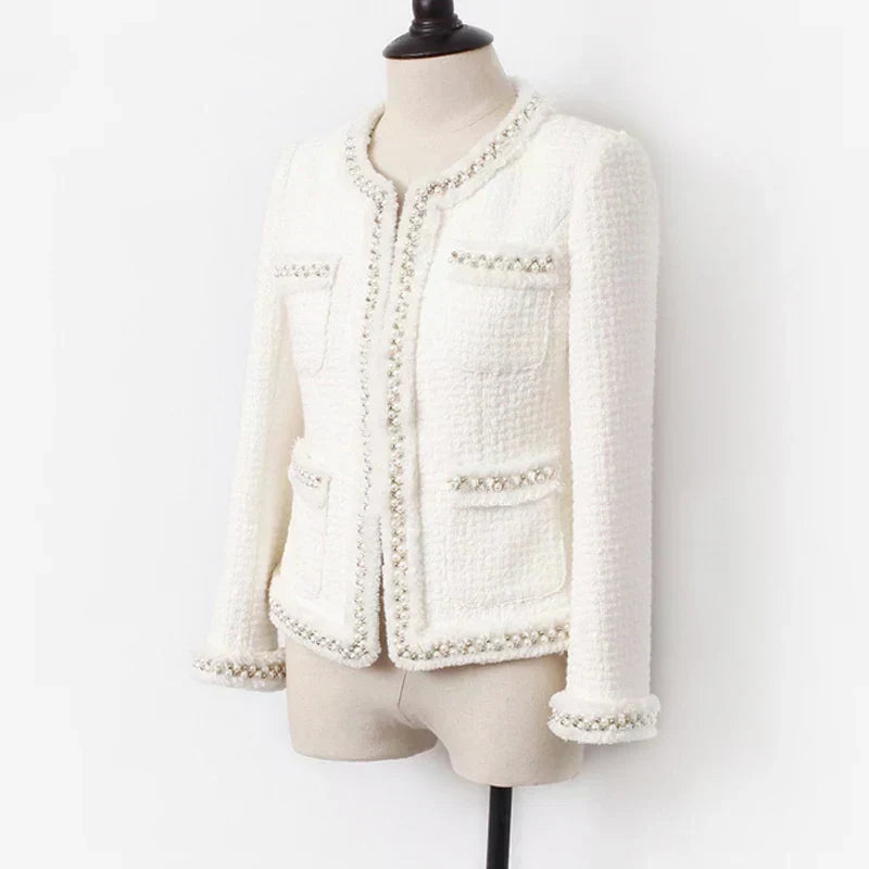 Valenzora | Weiße Tweedjacke für Damen