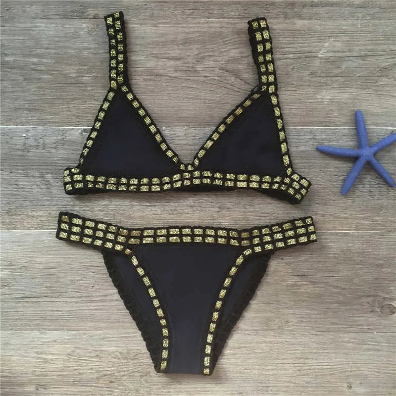 Valenzora | Sexy Bikinis Sommer Damen Badeanzug Handgehäkeltes Bikini-Set Bademode Strand-Badeanzug Biquini Damen Monokini