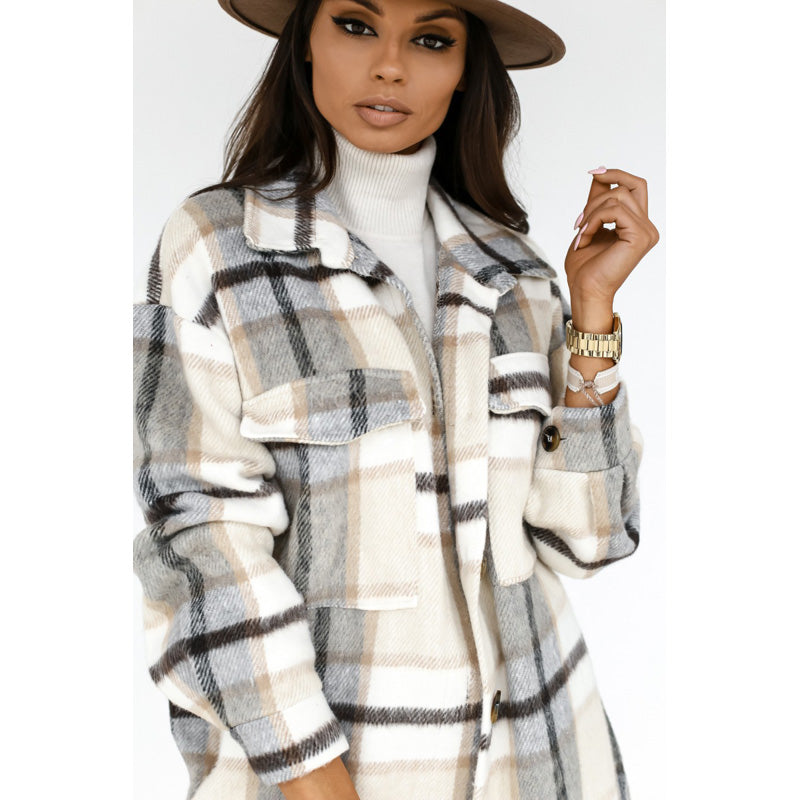 Stylish long-sleeved coat