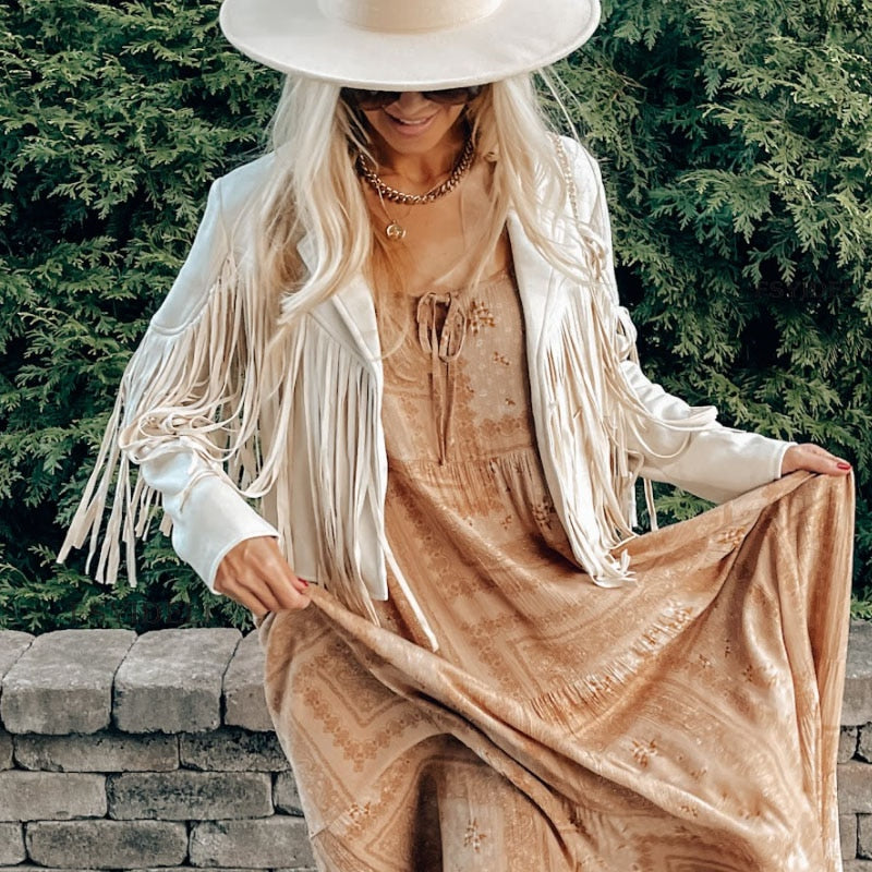 with fringe | Women's tassel cardigan for trendy outfits