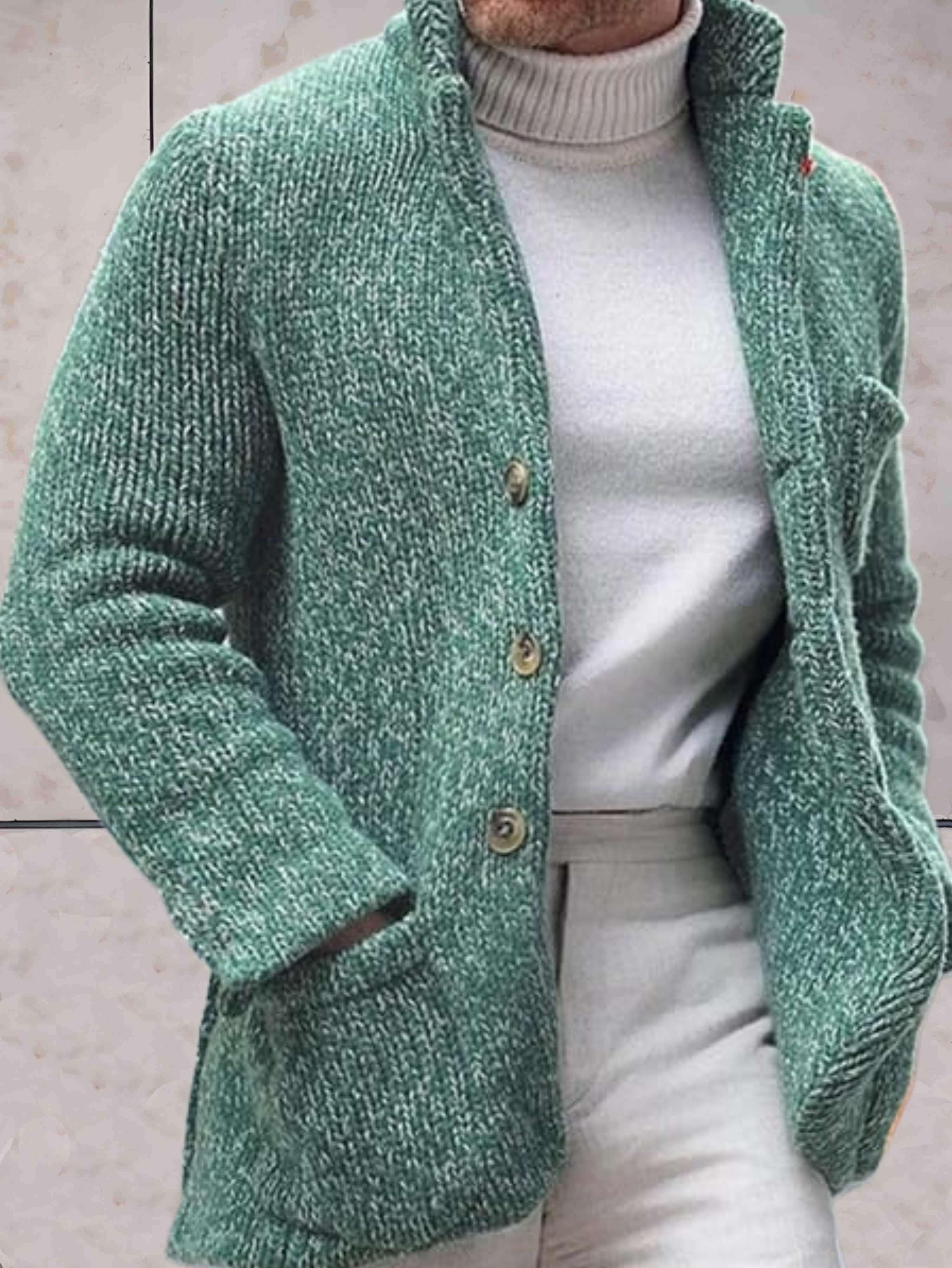 Valenzora - Casual cardigan with a high neckline