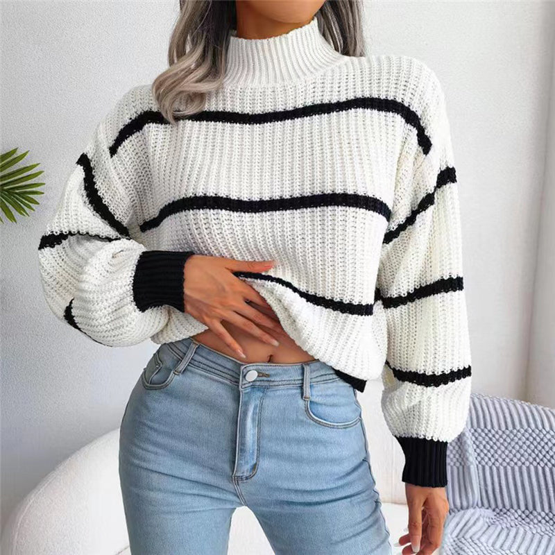 Valenzora | Striped Knit Sweaters for Women