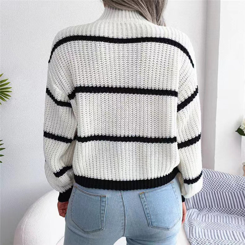 Valenzora | Striped Knit Sweaters for Women