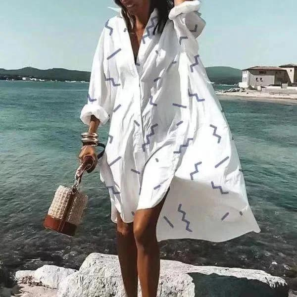 Valenzora | Legeres Kleid, durchgeknöpft, knielang, Sommerkleid