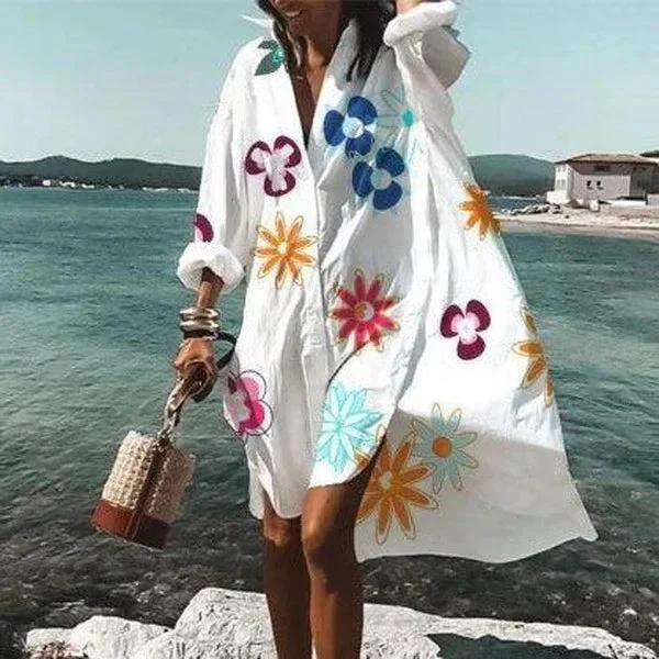 Valenzora | Legeres Kleid, durchgeknöpft, knielang, Sommerkleid