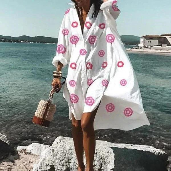 Valenzora | Legeres Kleid, durchgeknöpft, knielang, Sommerkleid