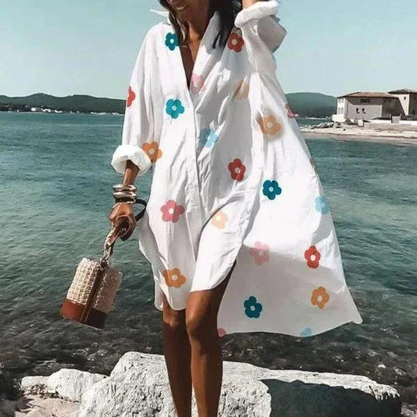 Valenzora | Legeres Kleid, durchgeknöpft, knielang, Sommerkleid