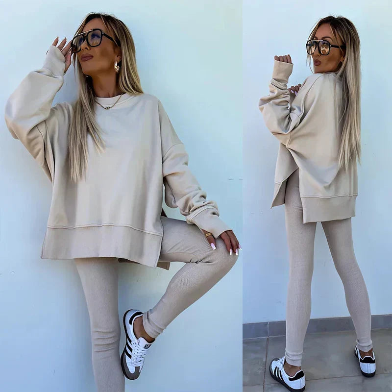 Valenzora | Kuscheliges Oversize-Sweatshirt und Leggings-Set