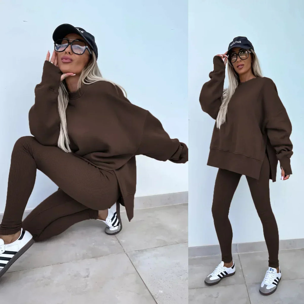 Valenzora | Kuscheliges Oversize-Sweatshirt und Leggings-Set