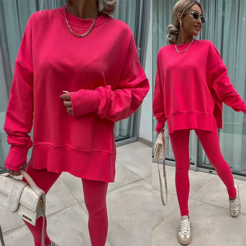 Valenzora | Kuscheliges Oversize-Sweatshirt und Leggings-Set