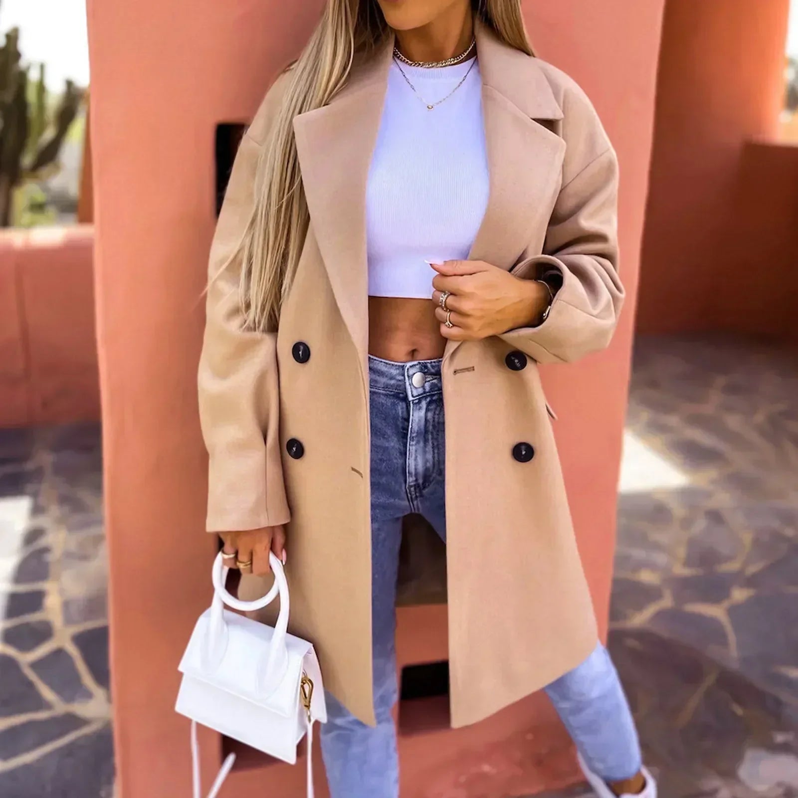 Valenzora - Stylish mid-length trench coat