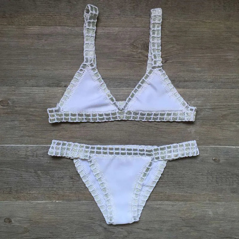 Valenzora | Sexy Bikinis Sommer Damen Badeanzug Handgehäkeltes Bikini-Set Bademode Strand-Badeanzug Biquini Damen Monokini