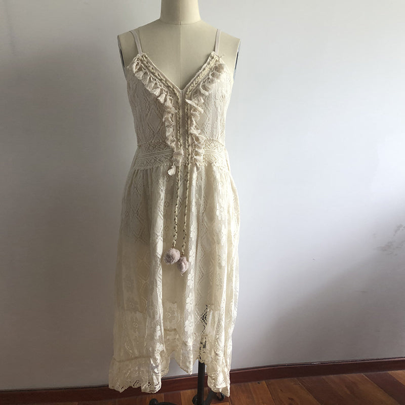 Valenzora | Spitzen-Boho-Flow-Kleid
