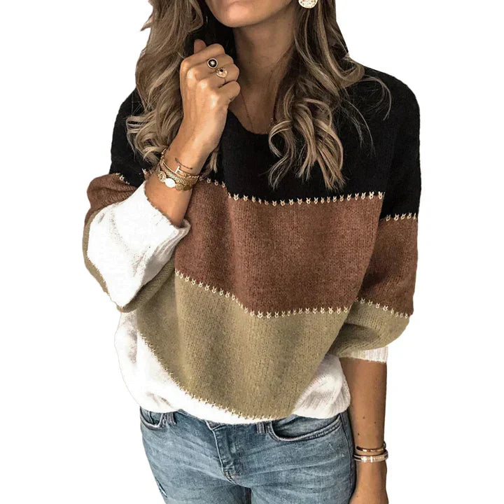 Valenzora Striped long-sleeved sweater