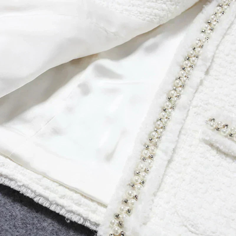 Valenzora | Weiße Tweedjacke für Damen