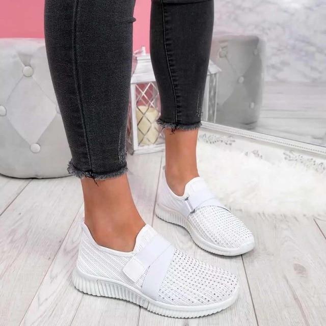 Valenzora | Slip-on-Sneakers für Damen mit Klettverschluss. Verbessern Sie Ihre Laufhaltung!