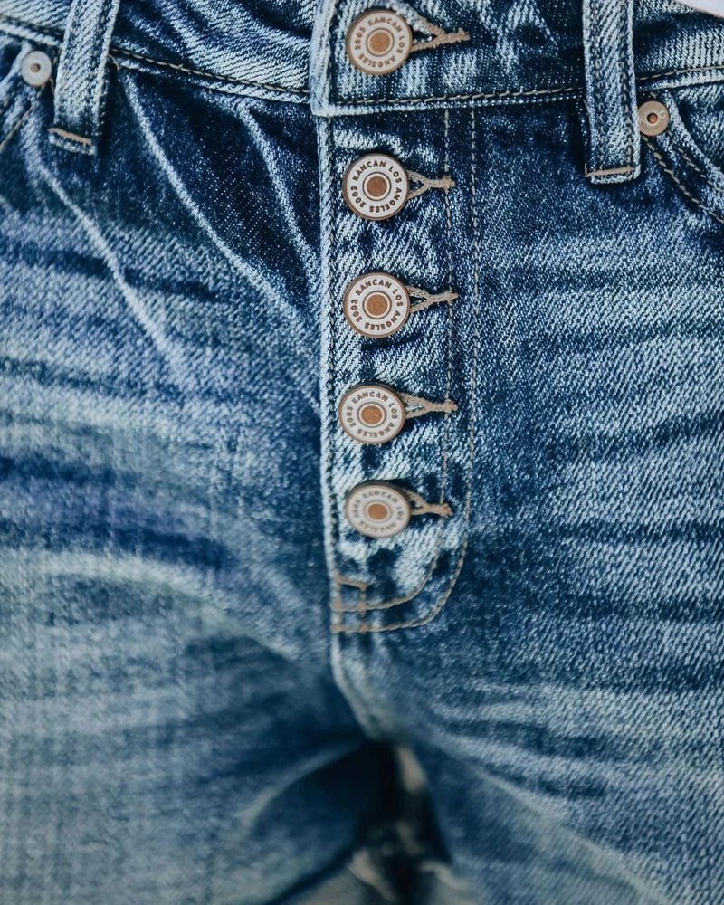 Valenzora - High-waisted short jeans