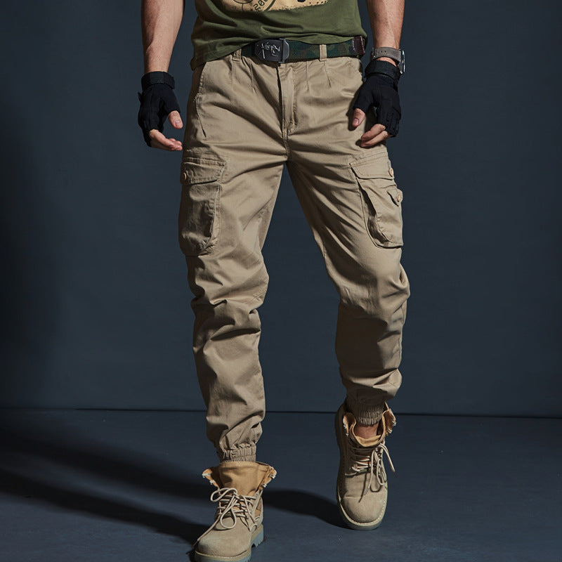 Valenzora | Cargohose, Baumwollmischung, Relaxed Fit, mehrere Taschen, elastische Bündchen