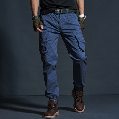 Valenzora | Cargohose, Baumwollmischung, Relaxed Fit, mehrere Taschen, elastische Bündchen