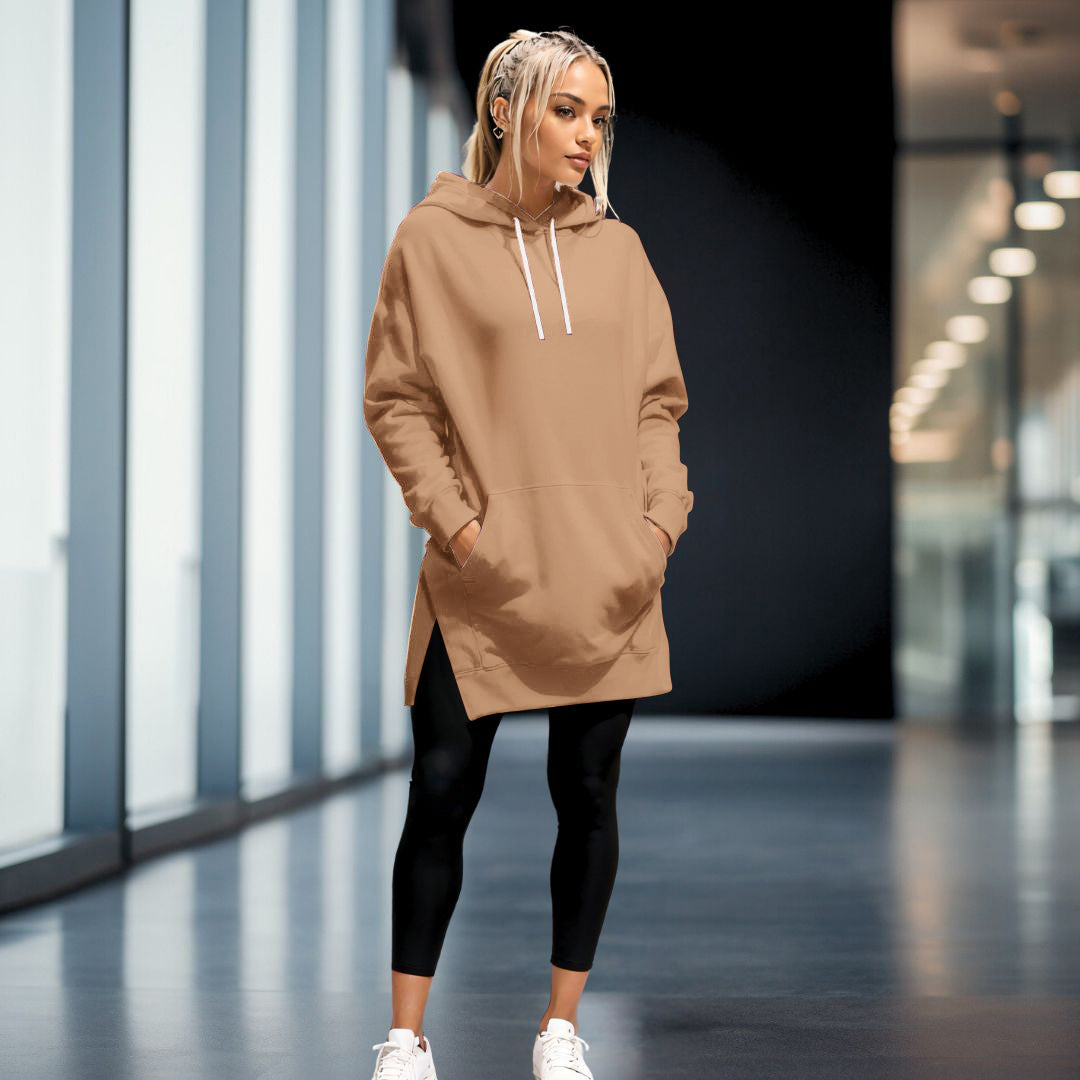 Valenzora | Elegant oversized dress with hood
