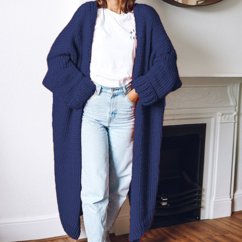 Long cardigan | Loose women's knitwear for winter