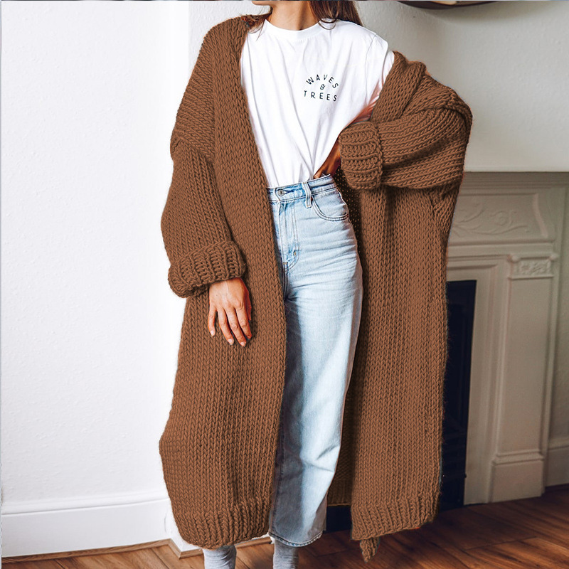 Long cardigan | Loose women's knitwear for winter
