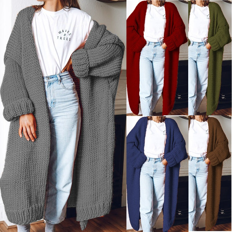 Long cardigan | Loose women's knitwear for winter