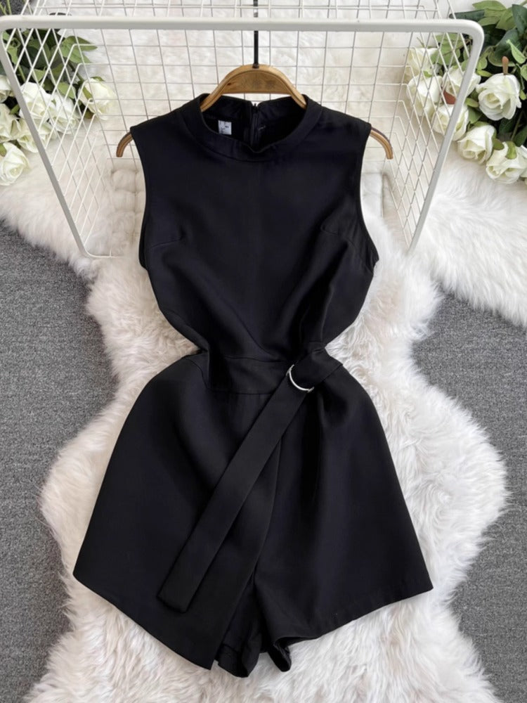 Leichter Sommer-Leinen-Playsuit