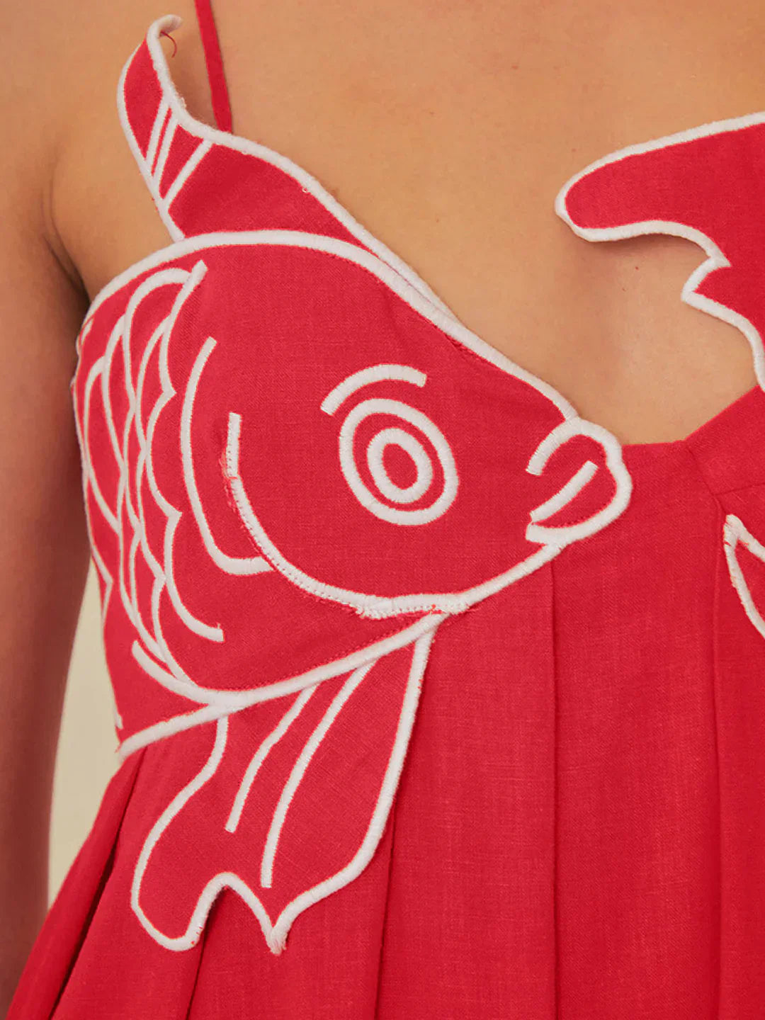 Valenzora | Fish Spaghetti Strap Midi Dress