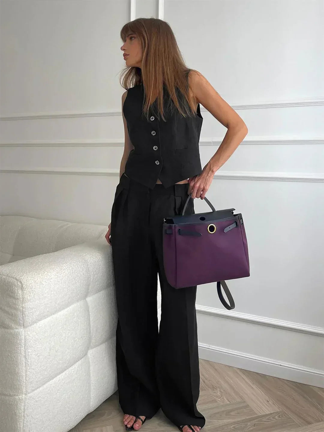 Valenzora | Stylish cotton and linen trouser set