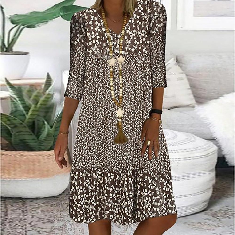 Valenzora | Abstract Print Mini Dress for Women