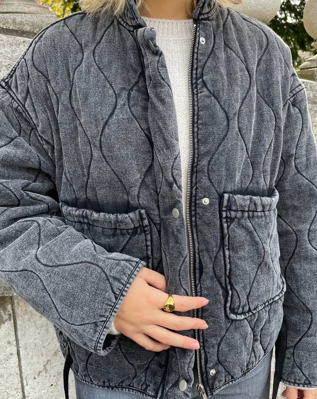Valenzora | Must-Have Grey Jacket with Large Pockets