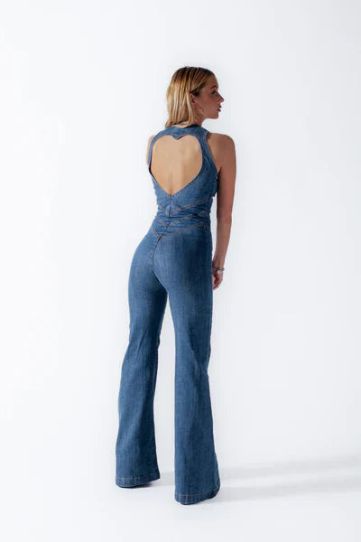 Valenzora | Hollywood Sweetheart Neckline Bodycon Jumpsuit – Stylish and Figure-Flattering
