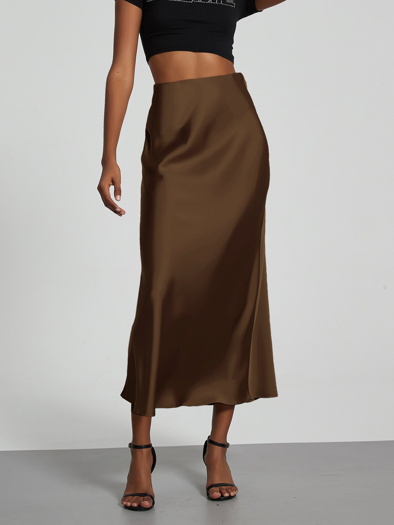 Valenzora | Satin Maxi Skirt for Women