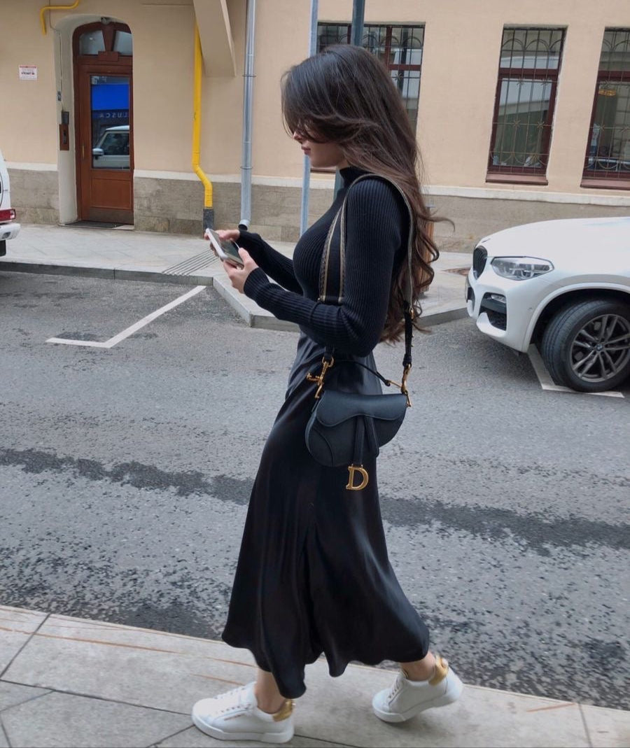 Valenzora | Satin Maxi Skirt for Women
