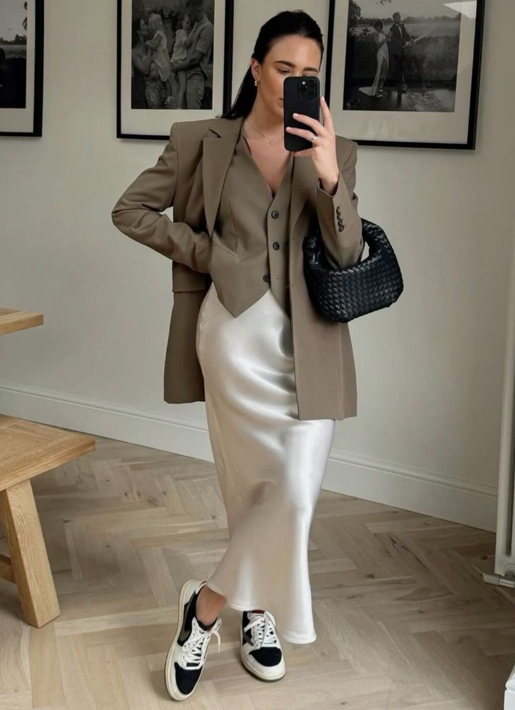 Valenzora | Satin Maxi Skirt for Women