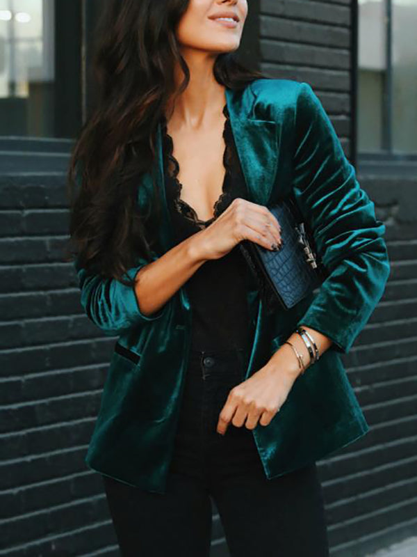 Valenzora | Velour blazer for women